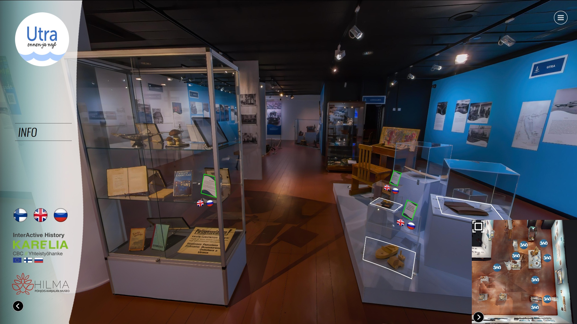 Trilingual virtual tour of the "Stories from the River Pielisjoki" exhibition