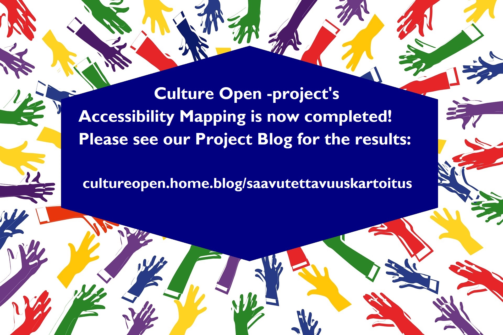 an ad saying that the accessibility mapping of Culture Open is now complete and the results may be found on the project blog
