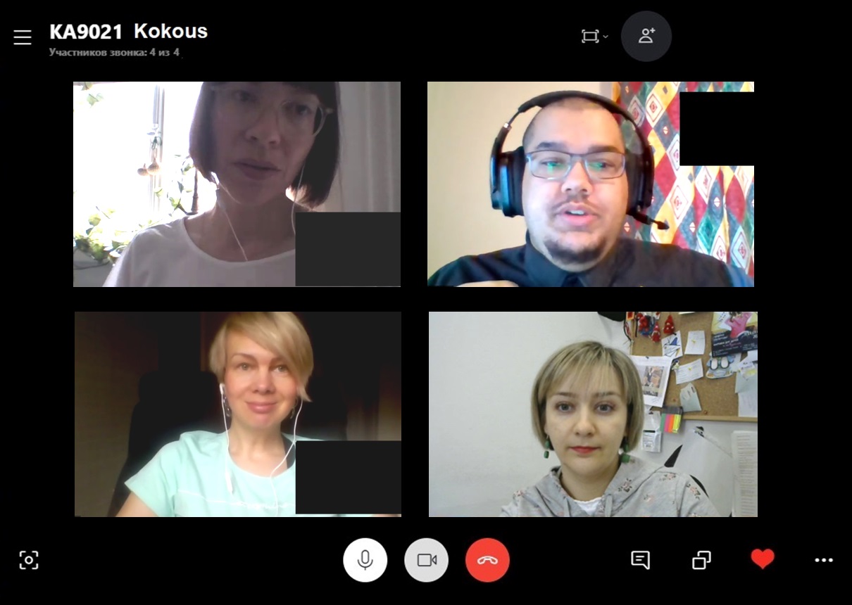 Zoom meeting with the partners