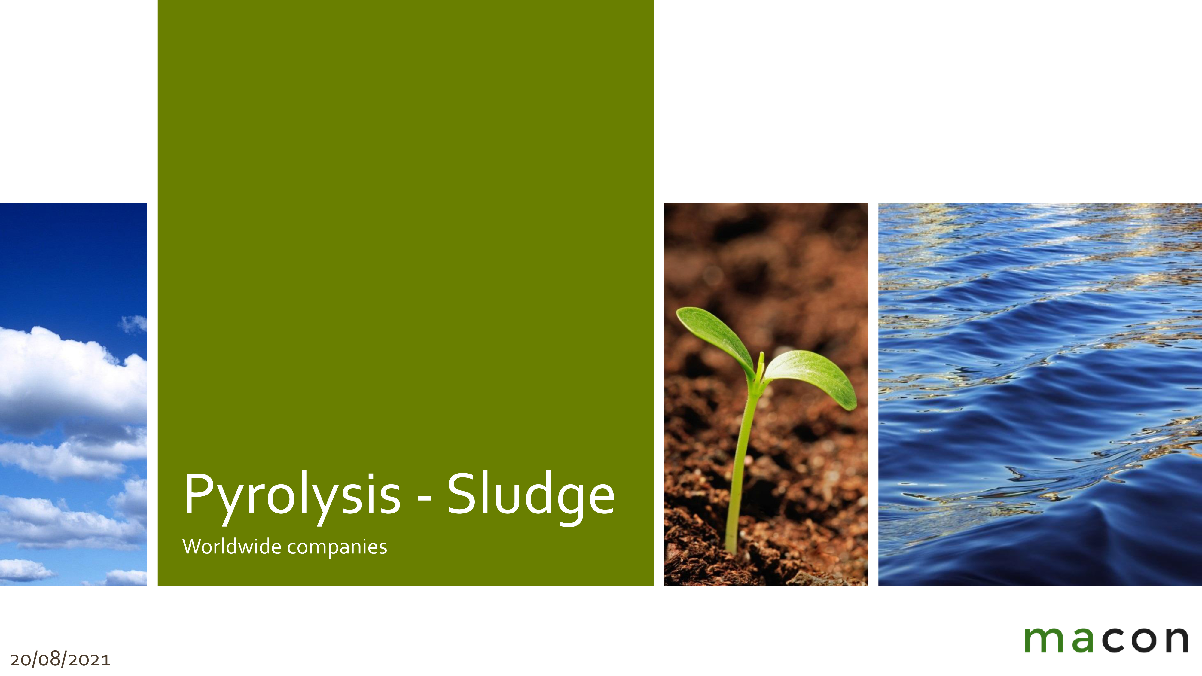 The cover of the pyrolysis presentation by Macon